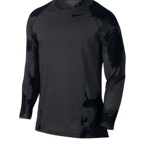 Nike Pro Hyperwarm Men’s Long-Sleeve Black Athletic Top Size M